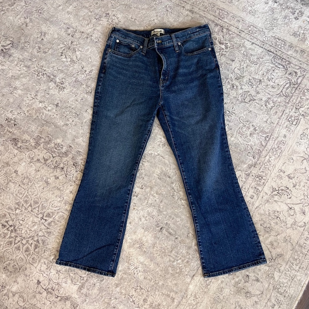 Madewell Women's  kick out crop Jeans size 31 Arlen wash